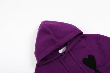 Ami Paris Ami De Coeur Hoodie "Purple"