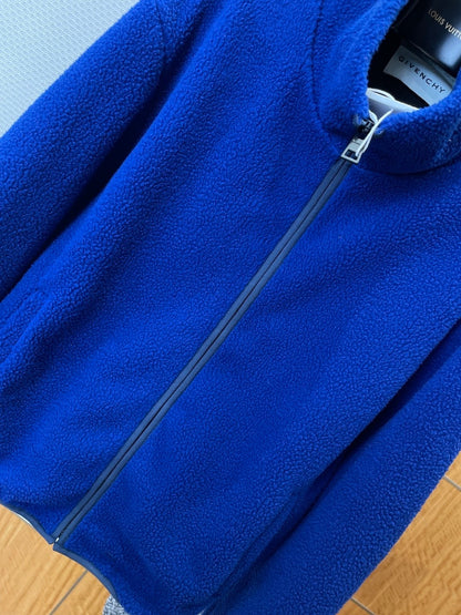 Givenchy Cotton Blend Fleece Jacket "Blue"