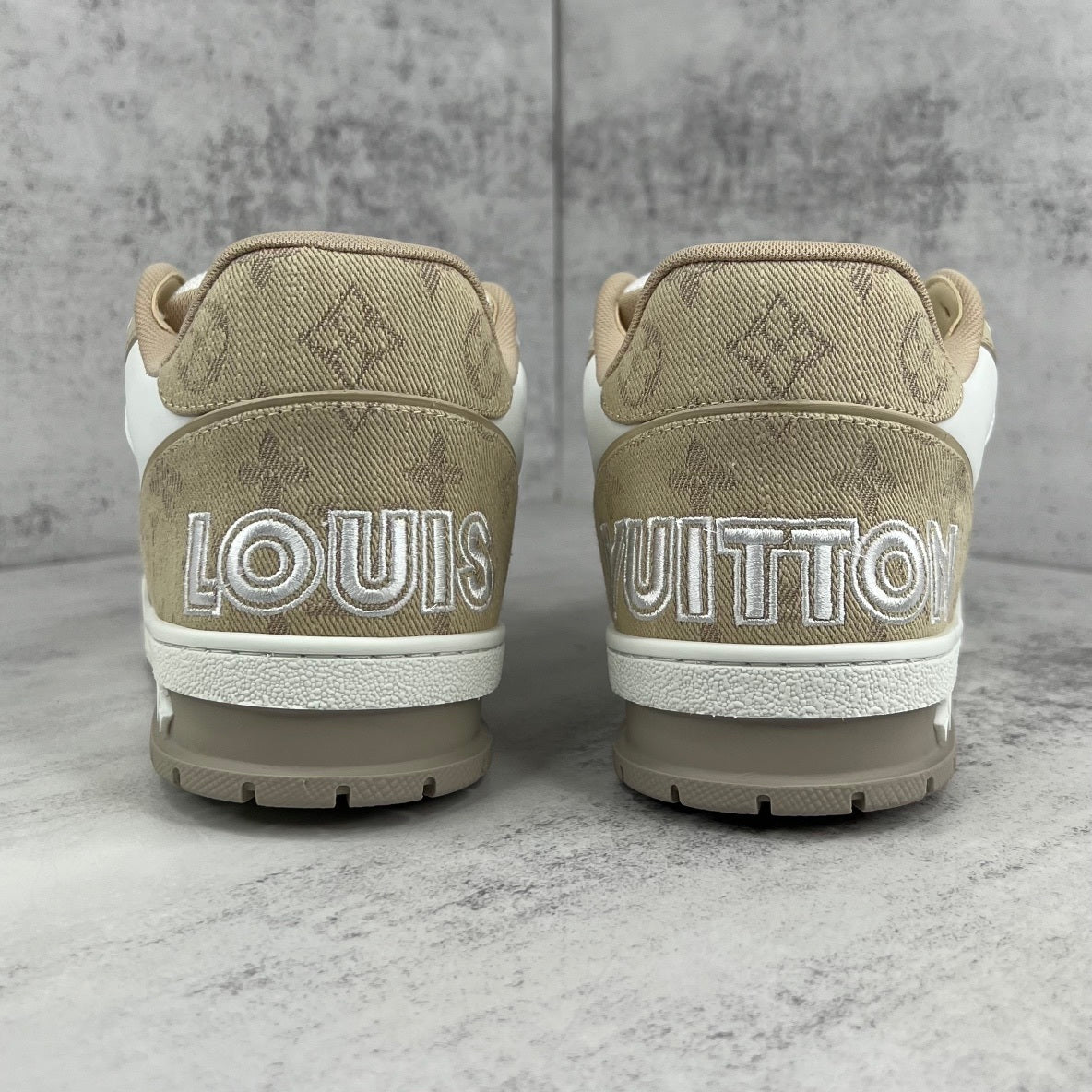 Louis Vuitton Trainers Velcro Strap "Beige"
