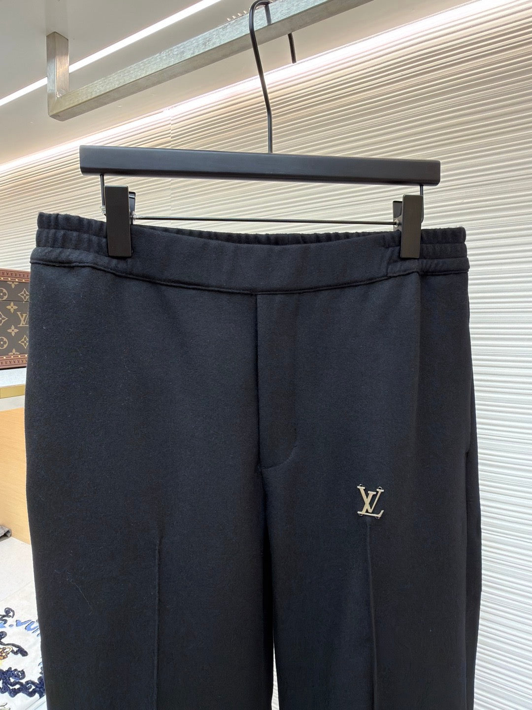 Louis Vuitton Tailored Technical Wool Track Pants "Black"
