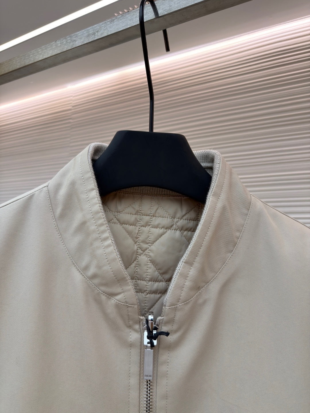Dior Icons Reversible Bomber Jacket "Beige Cotton Twill "