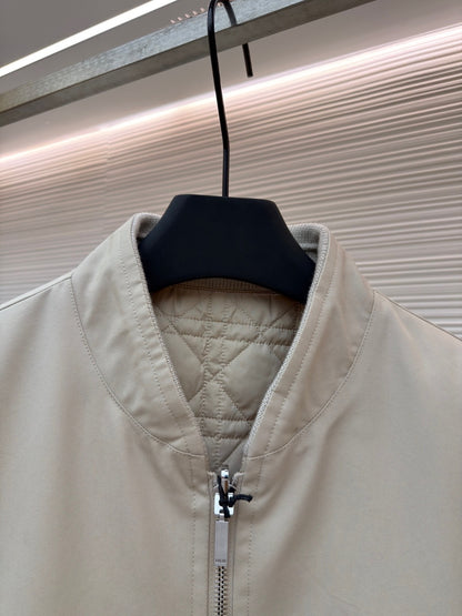 Dior Icons Reversible Bomber Jacket "Beige Cotton Twill "