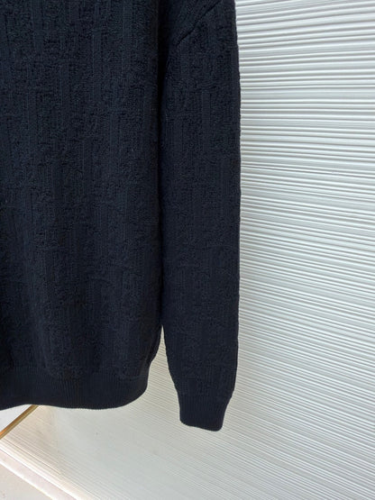 Dior Oblique Sweater "Black Cotton Blend Jersey"