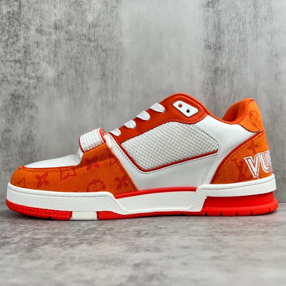 Louis Vuitton Trainers Velcro Strap "Orange"
