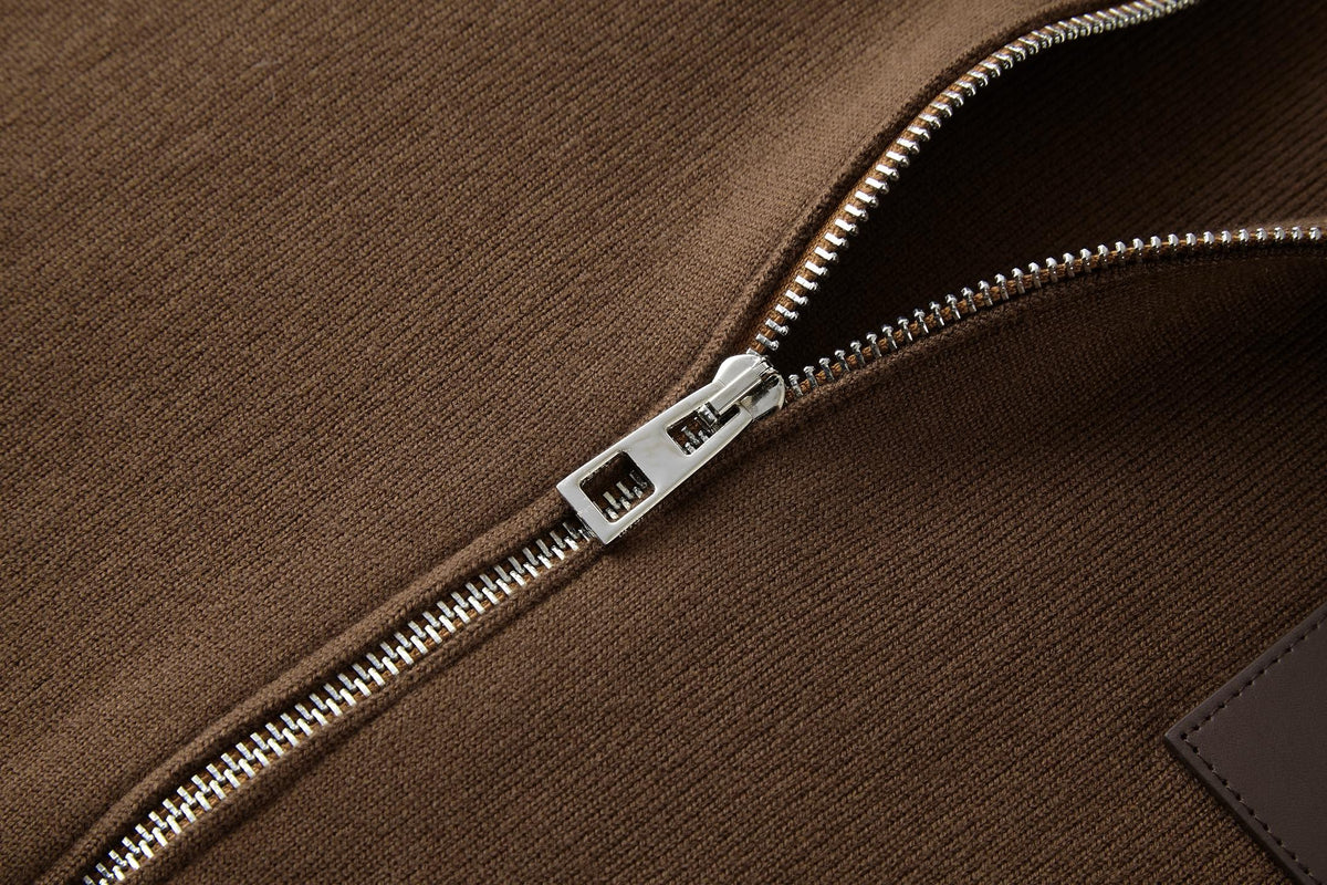 Loewe Zip-up Hoodie in Cotton "Brown"