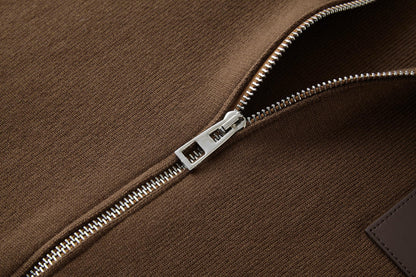 Loewe Zip-up Hoodie in Cotton "Brown"