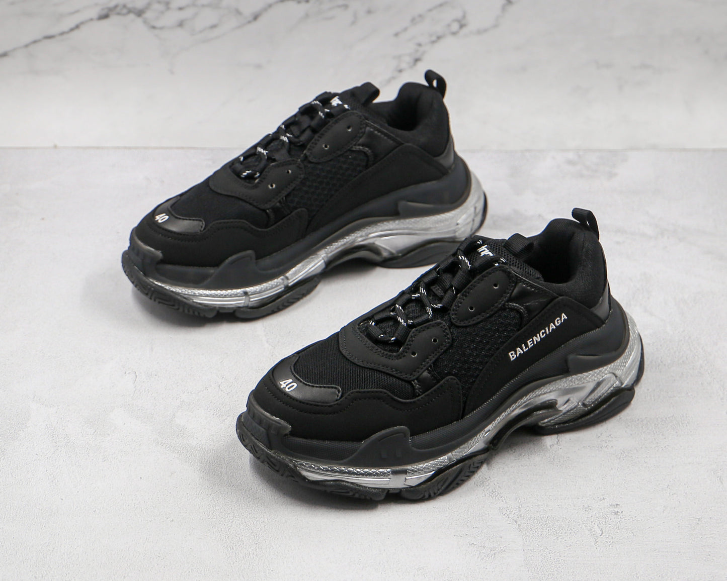 Balenciga Triple S "Black-Silver"