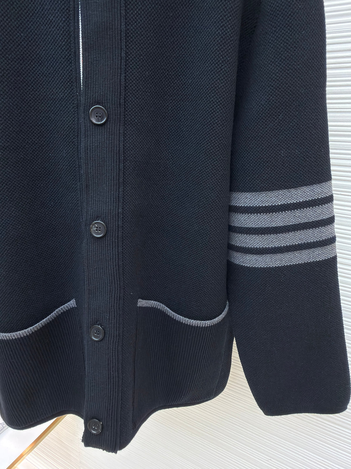 Thom Browne Merino Wool 4-Bar Work Jacket "Black"