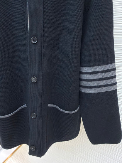 Thom Browne Merino Wool 4-Bar Work Jacket "Black"