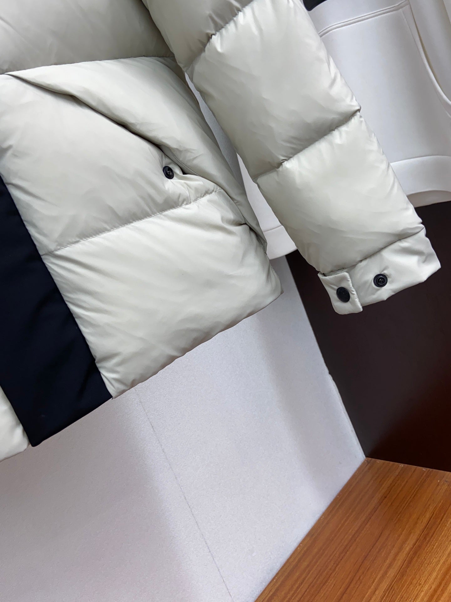Moncler Madeira Hooded Down Jacket "White-Black"