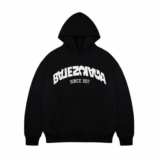 Balenciaga Round Backflip Hoodie "Black-White"