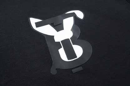 Burberry Rabbit Logo Print Hoodie "Black"