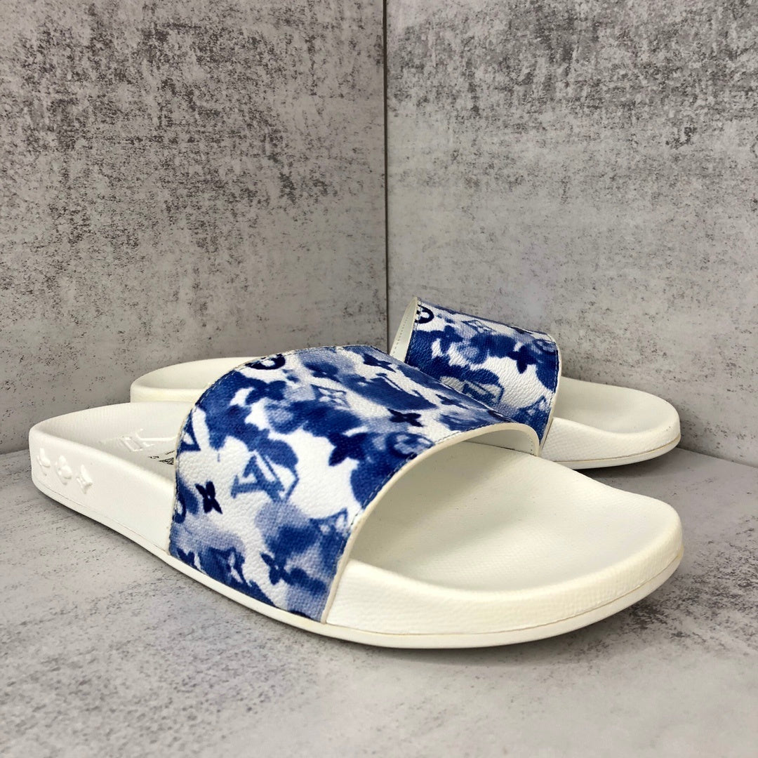 Louis Vuitton Slides "White-Blue"