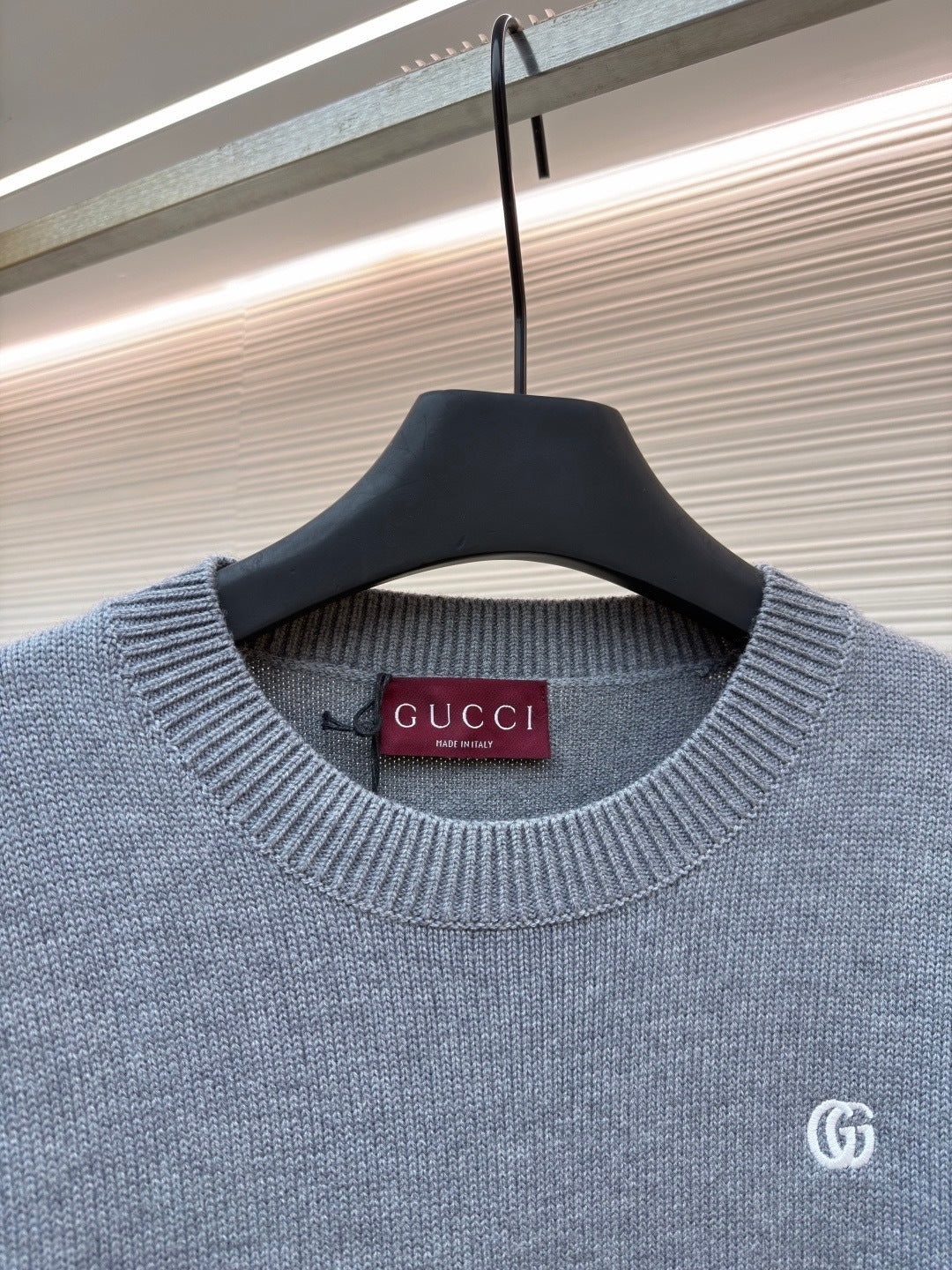 Gucci Wool Cashmere Sweater with Embroidery "Grey"