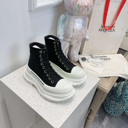Alexander McQueen Canvas Tread Slick "Black-White"