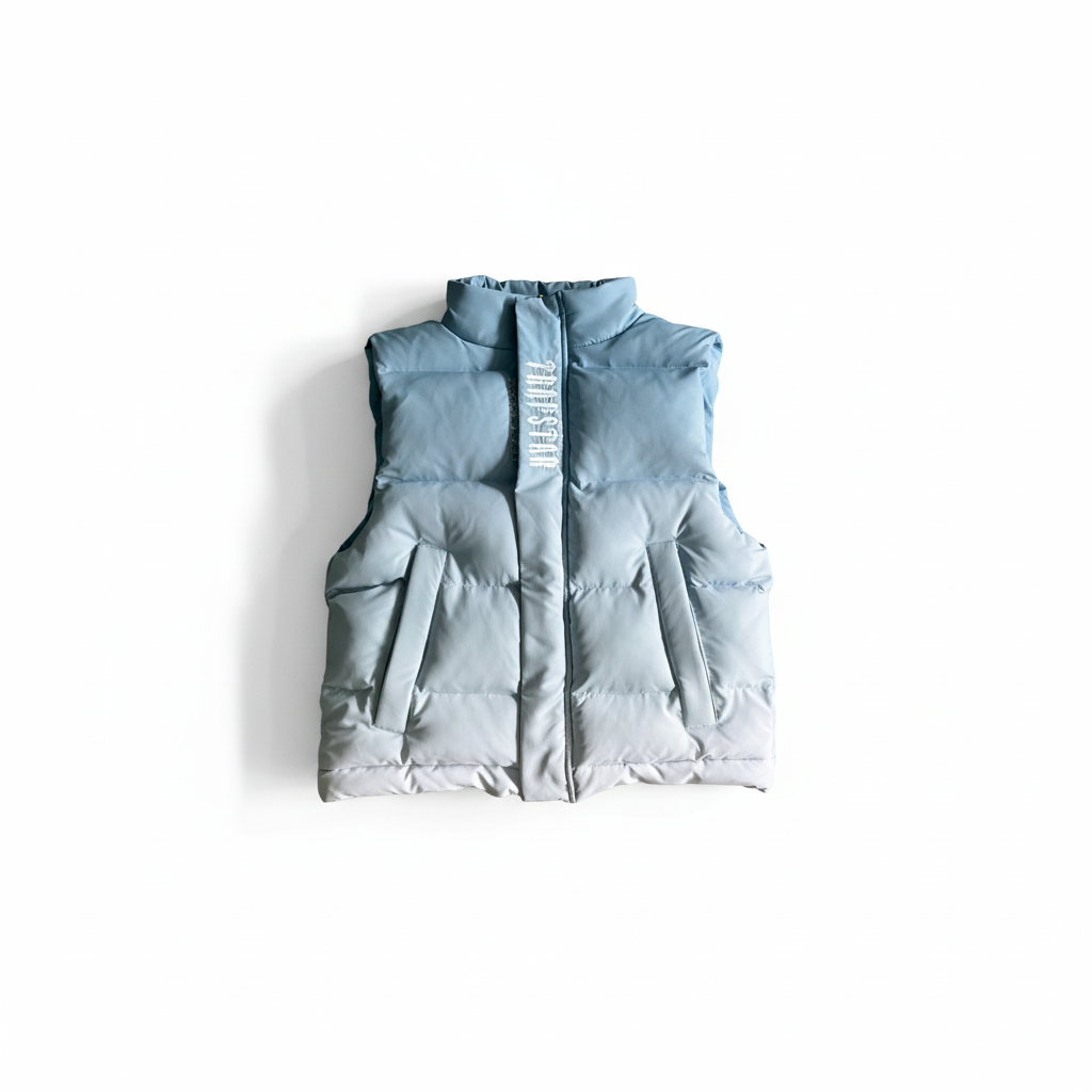 Trapstar Decoded Down Vest "Ice Blue Gradient"