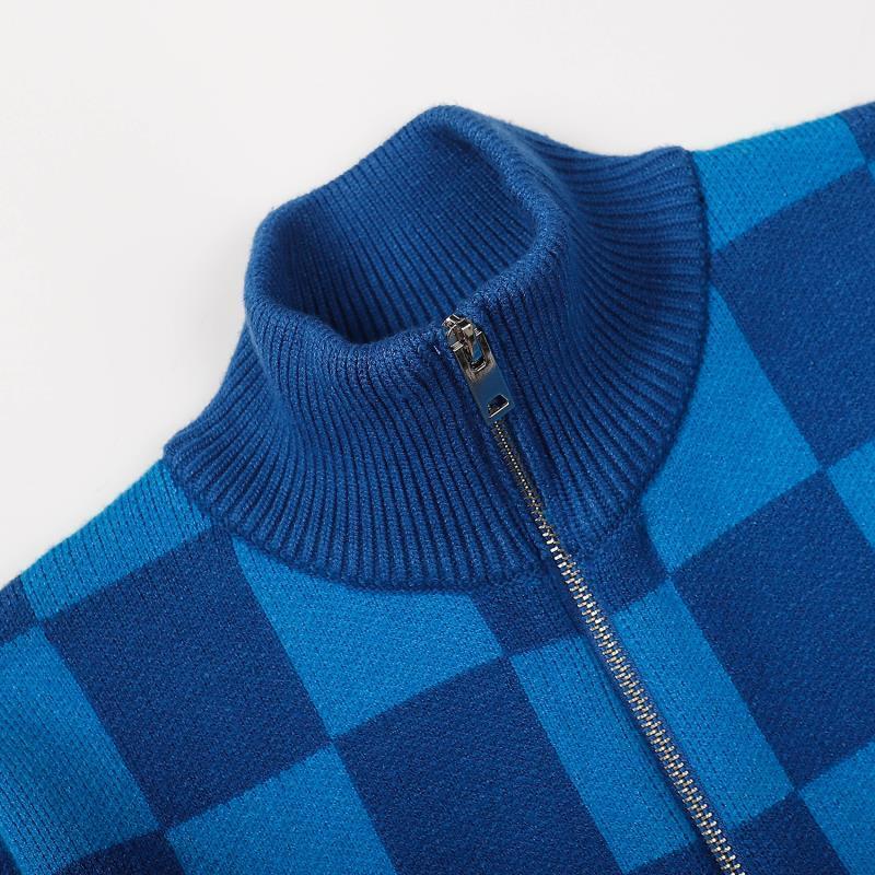 Louis Vuitton Zip-Up Sweater "Blue"