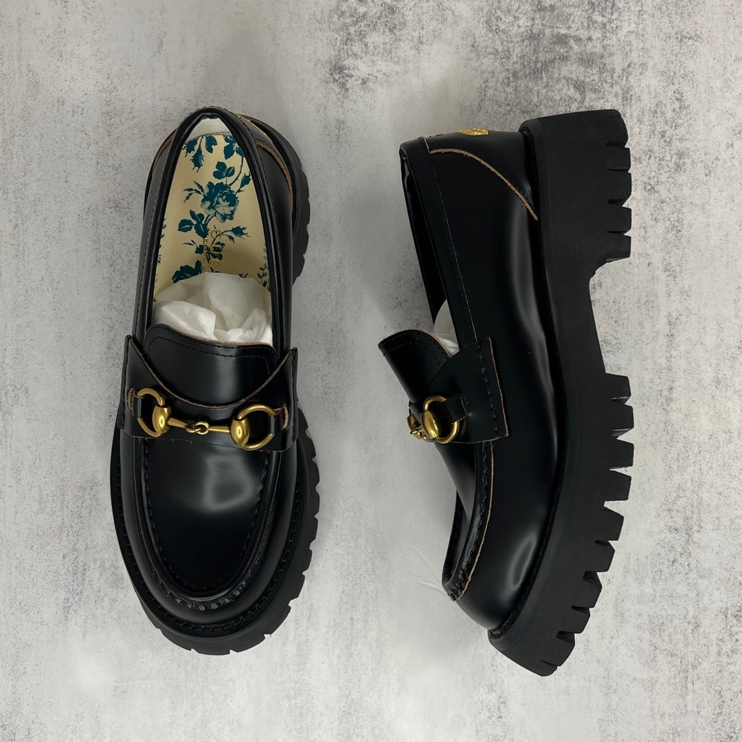 Gucci Lug Horsebit Platform Loafer