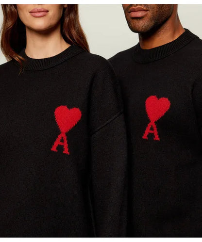AMI Paris Ami De Coeur Sweater "Black"