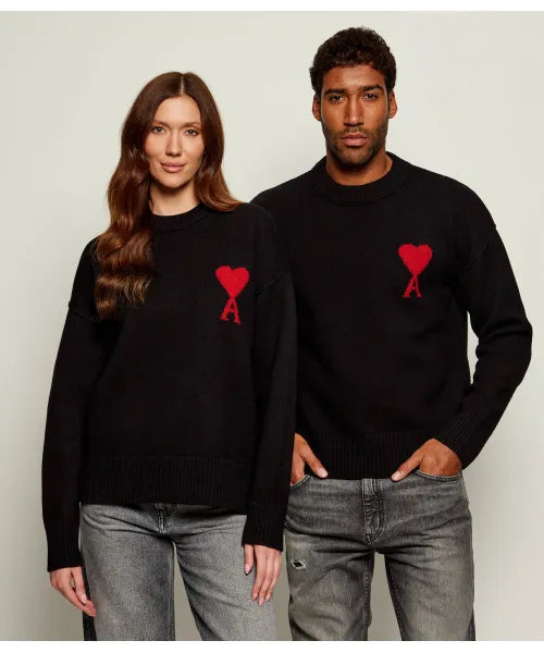 AMI Paris Ami De Coeur Sweater "Black"