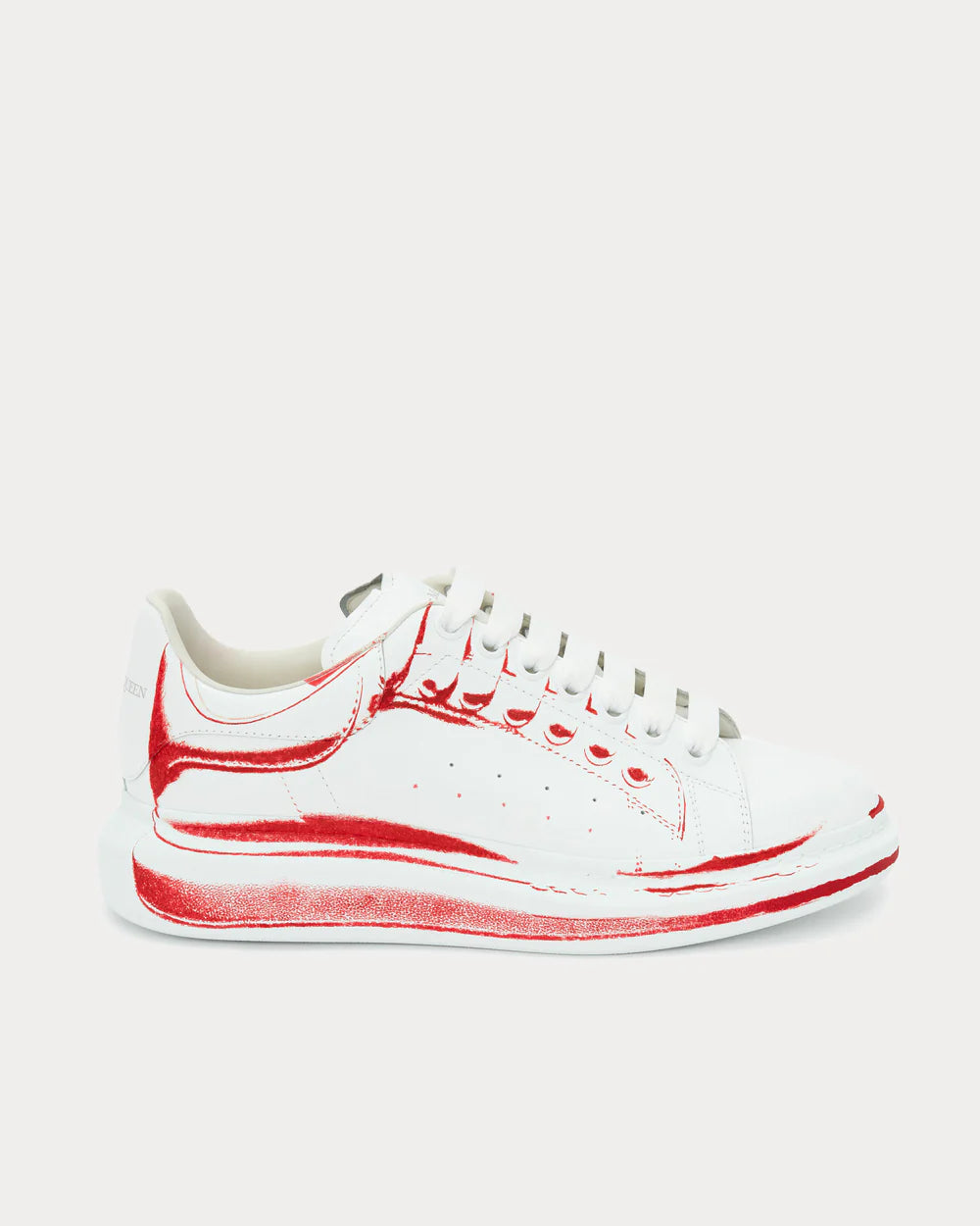 Alexander McQueen Oversized "Stamped-White-Lust Red"