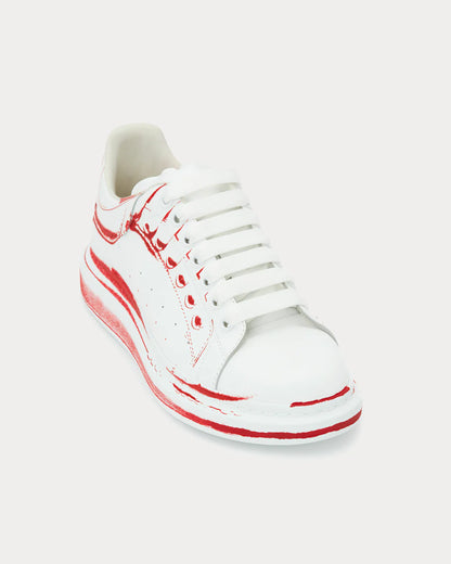 Alexander McQueen Oversized "Stamped-White-Lust Red"