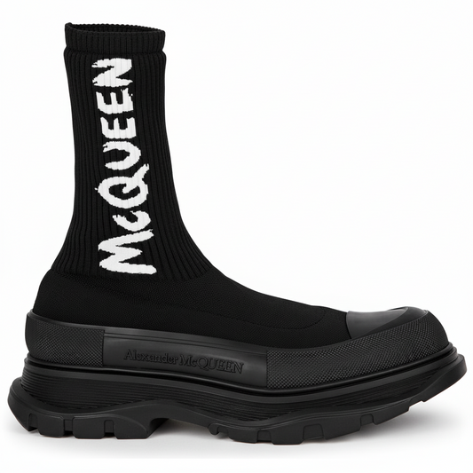 Alexander McQueen Tread Slick Boot "Ribbed Black"