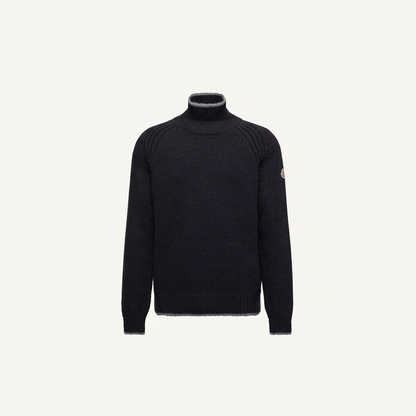 Moncler Alpaca & Wool Blend Turtleneck Sweater "Black"
