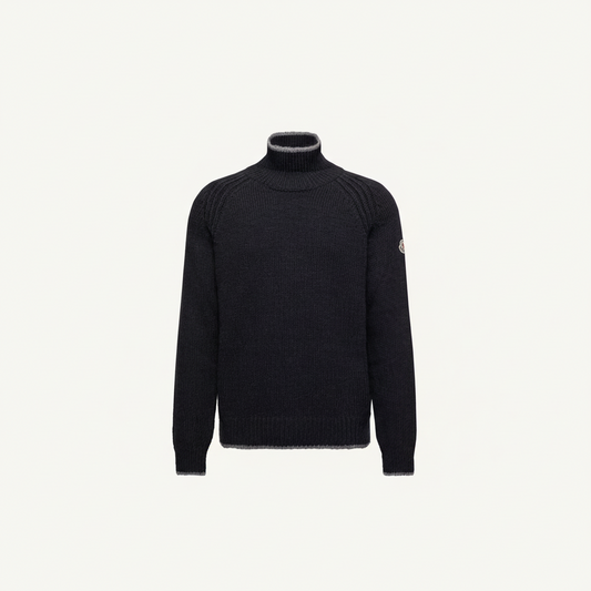 Moncler Alpaca & Wool Blend Turtleneck Sweater "Black"