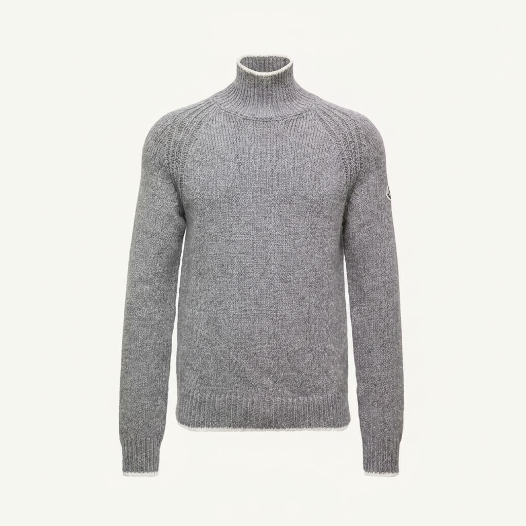 Moncler Alpaca & Wool Blend Turtleneck Sweater "Grey"