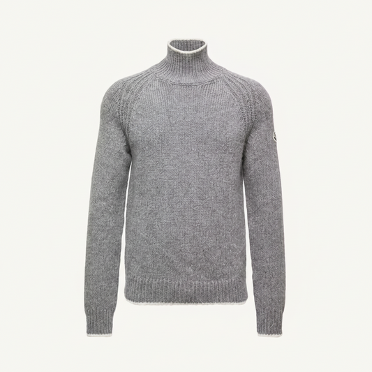 Moncler Alpaca & Wool Blend Turtleneck Sweater "Grey"