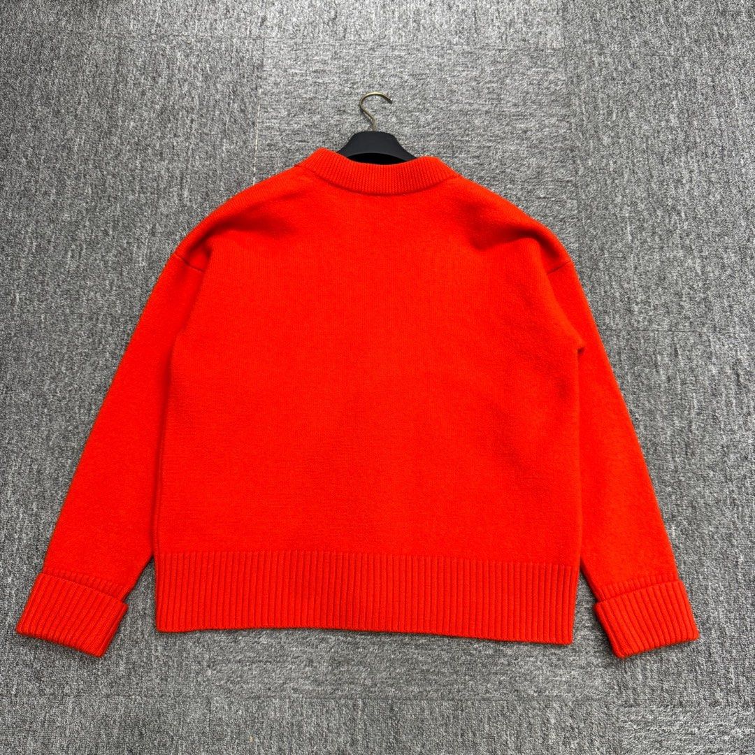 AMI Paris Ami De Coeur Cardigan "Red"