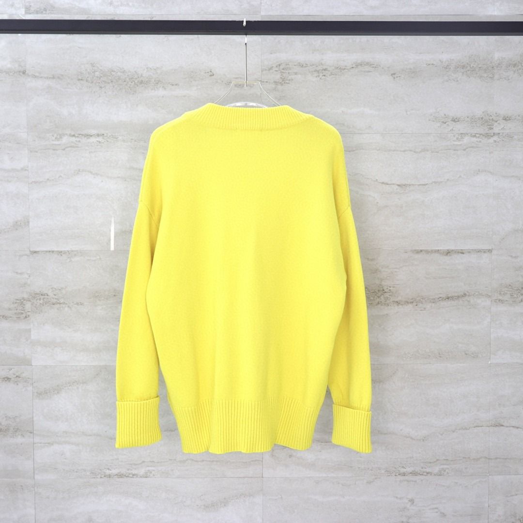 AMI Paris Ami De Coeur Cardigan "Yellow"
