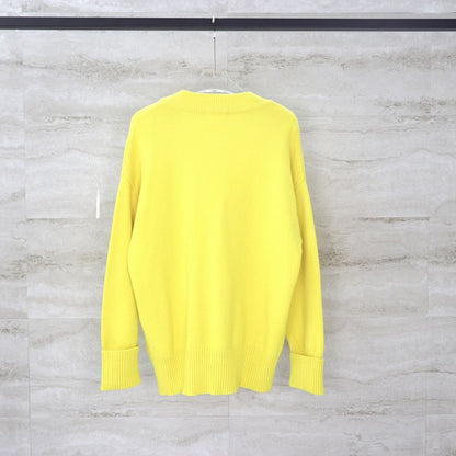 AMI Paris Ami De Coeur Cardigan "Yellow"