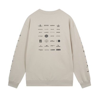 Balenciaga Archive Multi Logo Sweatshirt "Beige-Black"