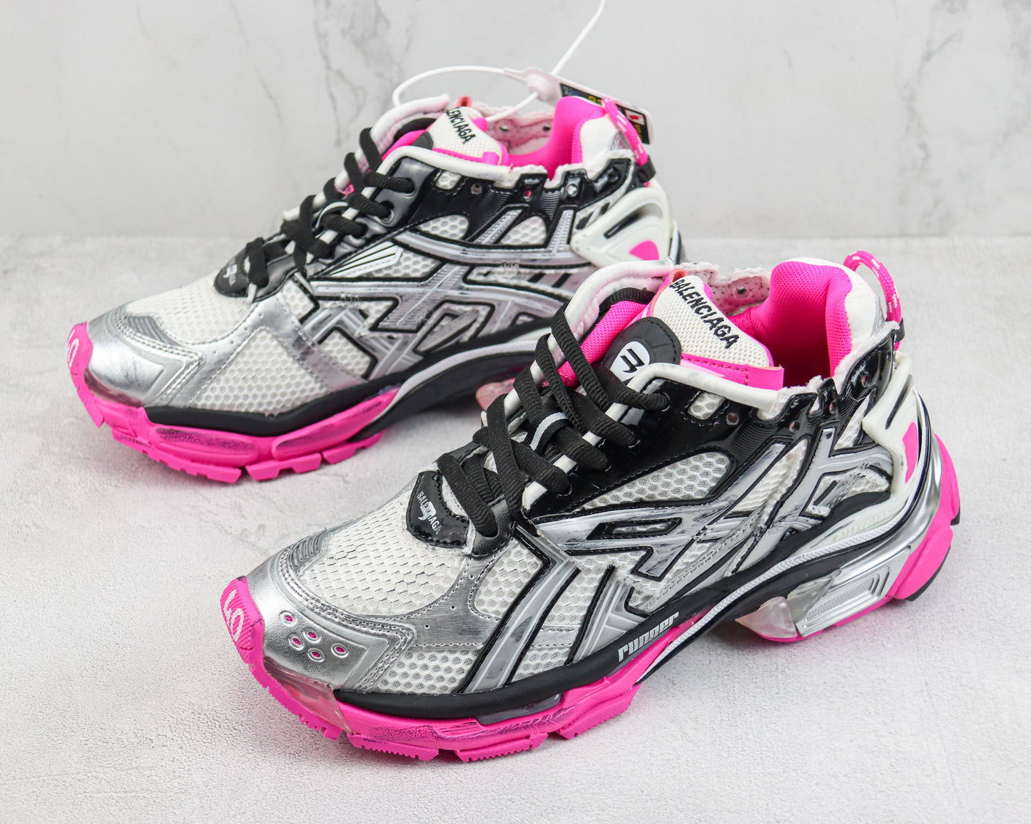 Balenciaga Runner "White-Fluo Pink-Black"