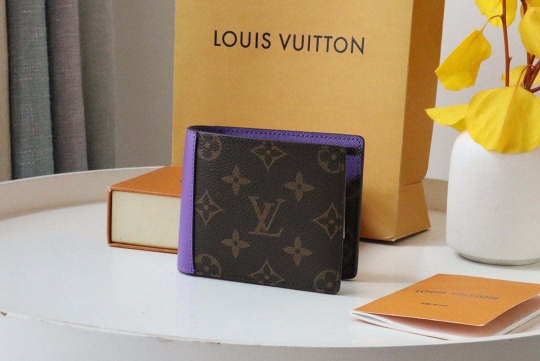 Louis Vuitton Multiple Wallet "Monogram Macassar Canvas"