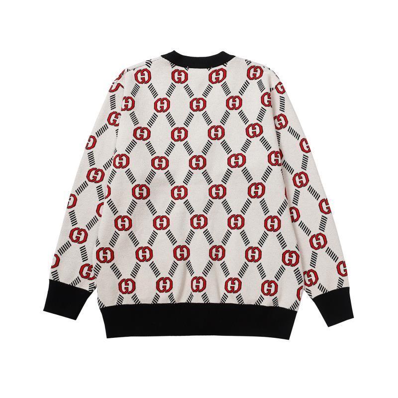 Gucci Cardigan "Beige-Black-Red"