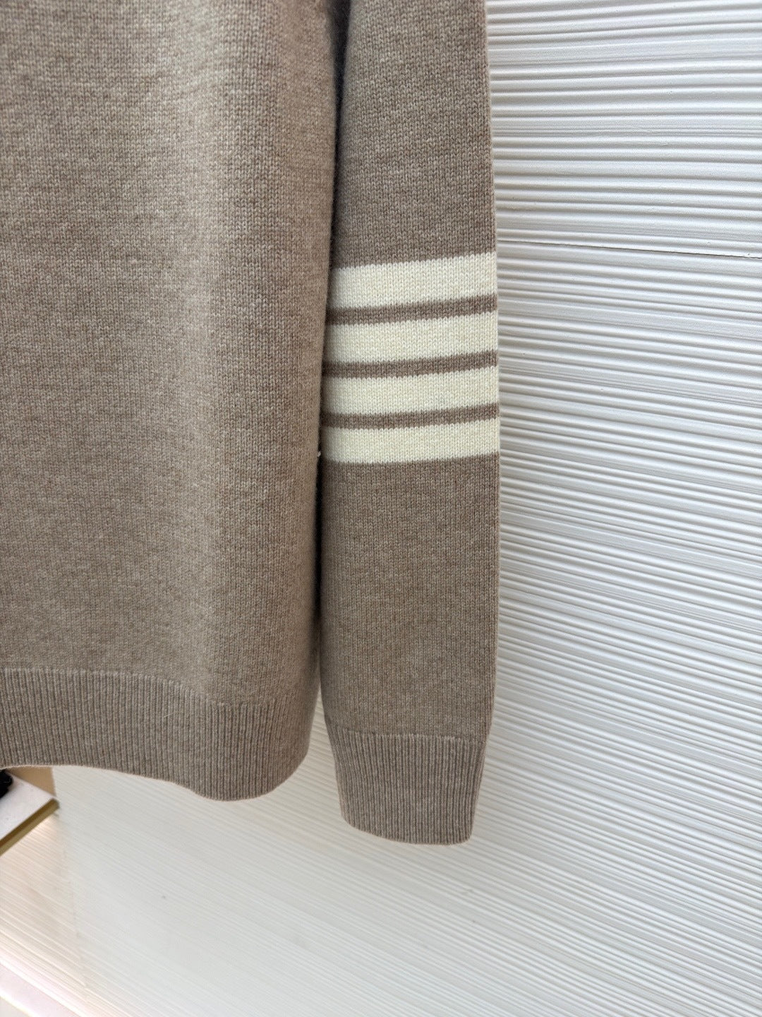 Thom Browne 4-Bar Wool Sweater "Beige"