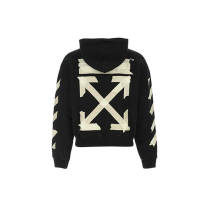 Off-White Tape Diag Arrows Hoodie "Black-Beige"
