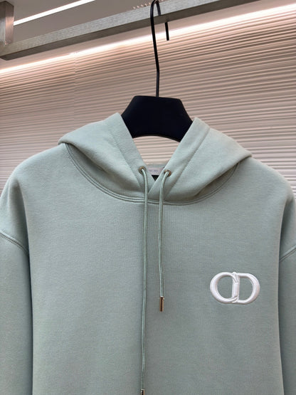 Dior CD Icon Hooded Sweatshirt "Green Cotton Fleece"