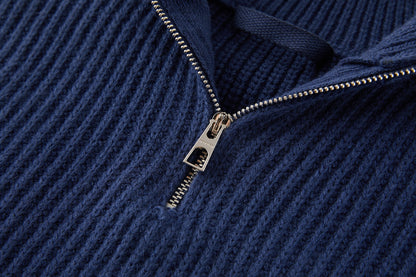 Moncler Logo Rib Wool Turtleneck "Cobalt Blue"