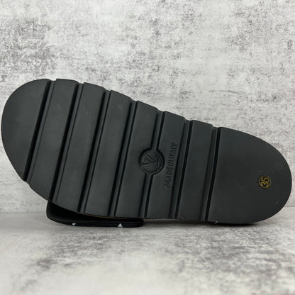 Louis Vuitton Slides "Black-White-Brown"