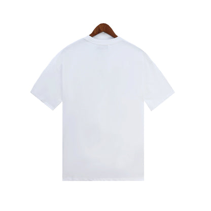 Amiri Wave Logo Print T-Shirt "White-Blue"