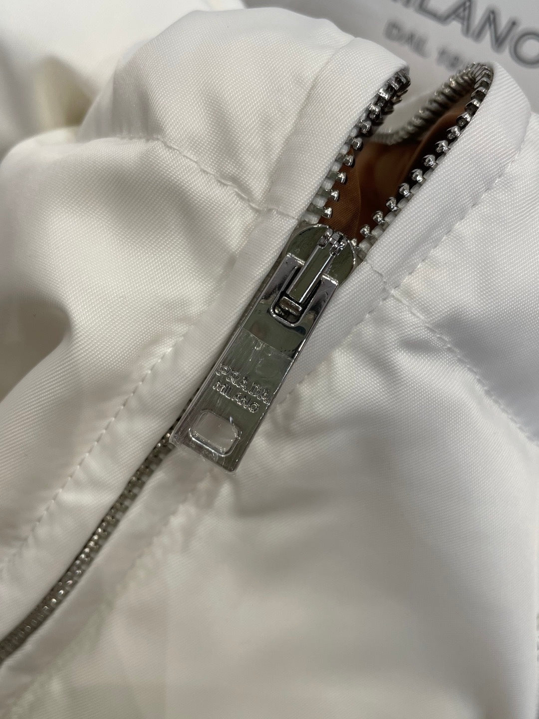 Prada Re-Nylon Short Down Jacket "White"