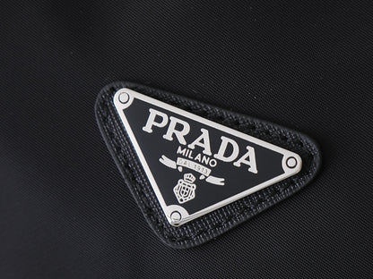 Prada Re-Nylon and Saffiano Leather Duffle Bag "Black"