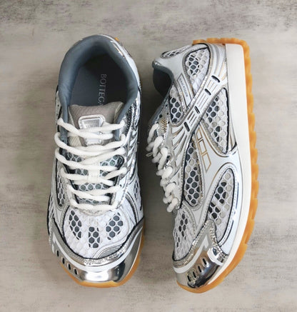 Bottega Veneta Orbit "White-Silver"