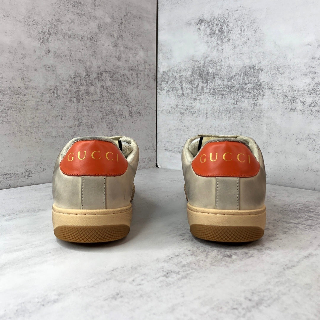 Gucci Screener "Distressed Beige-Green-Orange"
