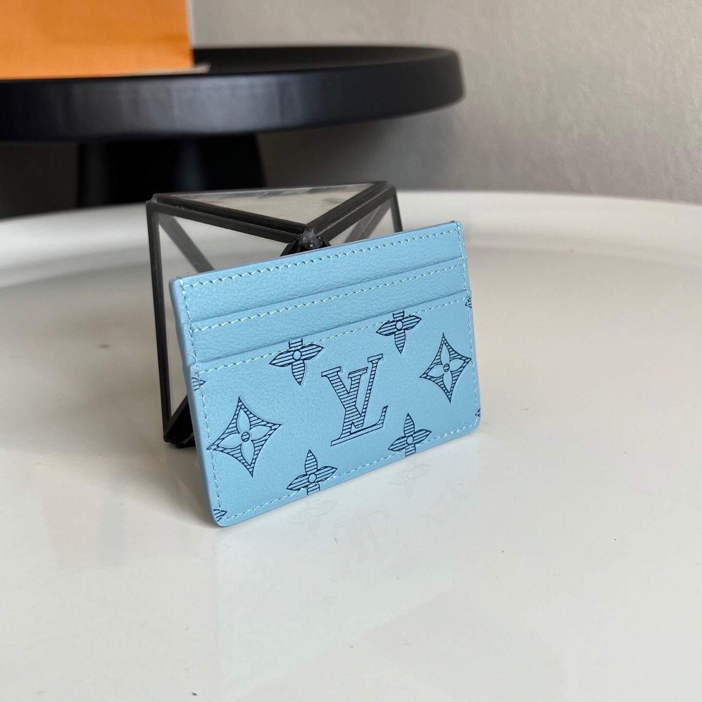 Louis Vuitton Double Card Holder "Shadow Leather"