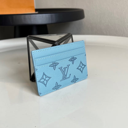Louis Vuitton Double Card Holder "Shadow Leather"